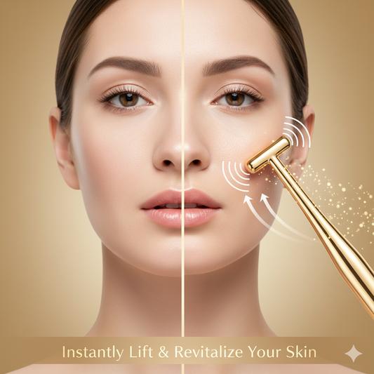 24K Gold Energy Beauty Bar Electric Facial Massage Roller